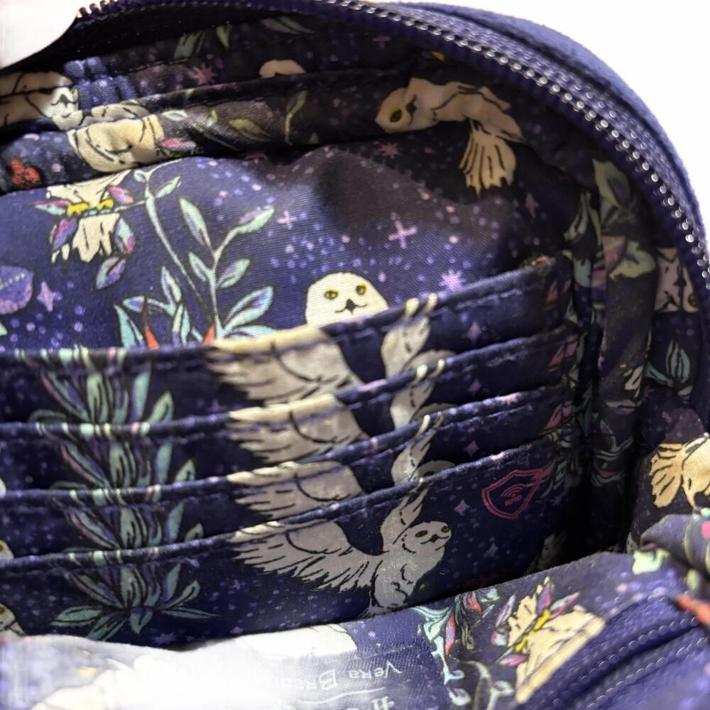 Harry Potter x Vera Bradley Forbidden Forest Owls Purple Quilted Fanny Pack Bag - Picture 5 of 6